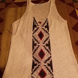Cream Aztec Print Tank